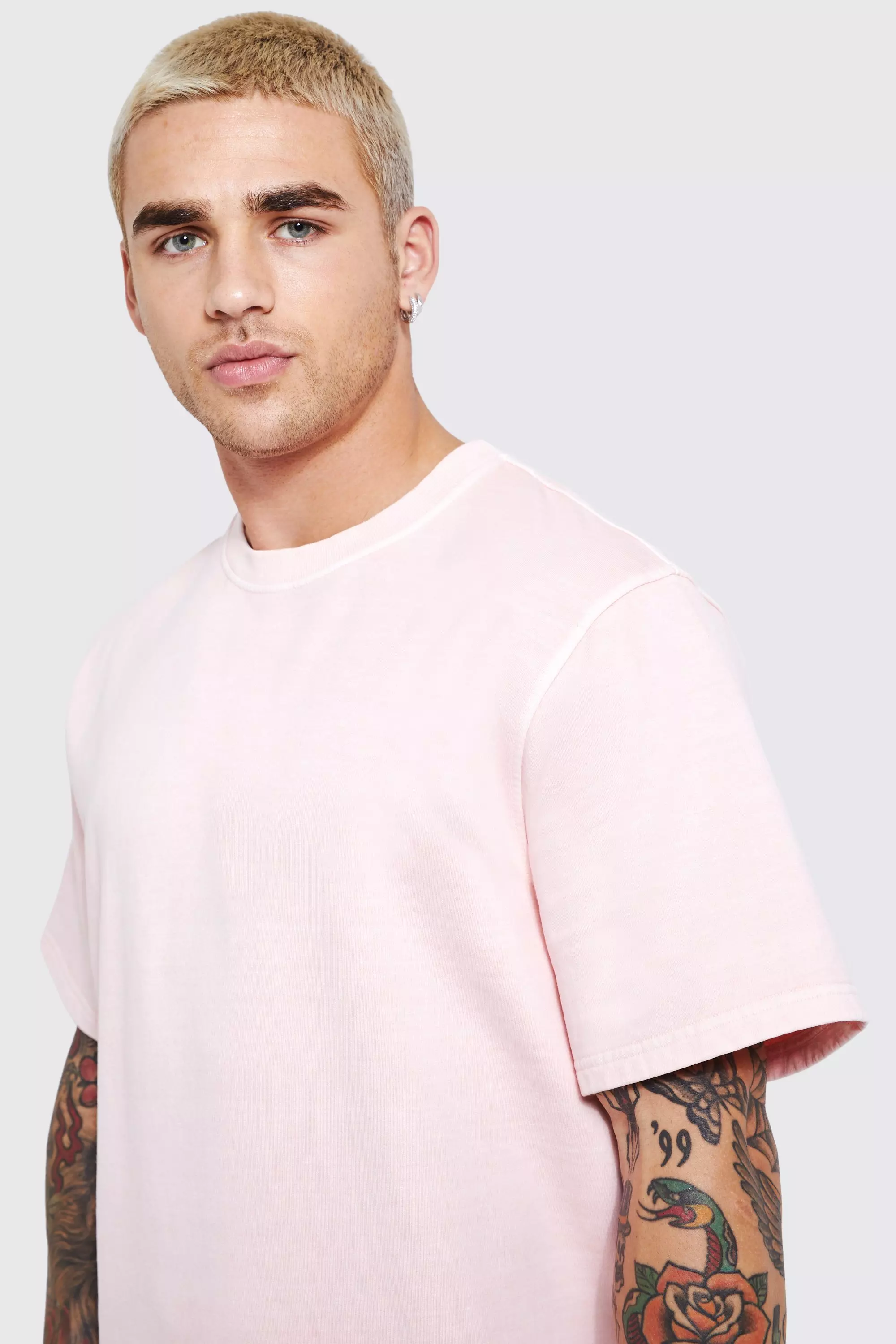 Pink short best sale sleeve sweatshirt